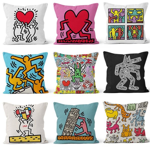 Abstract graffiti pillow case measuring 45x45cm with vibrant pop art design, perfect for sofa or couch decoration

Colorful pop art cushion cover for home decor, sized 45x45cm with abstract graffit...
