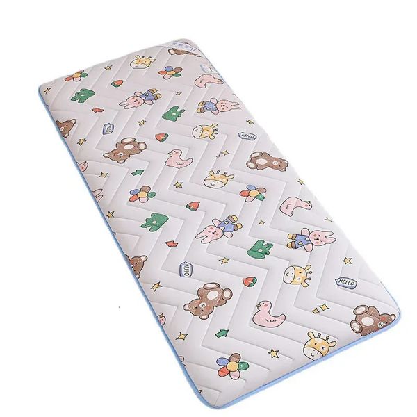 Baby bedding set with 120x65cm latex crib mattress, tatami mat, and cute infant bed towers
