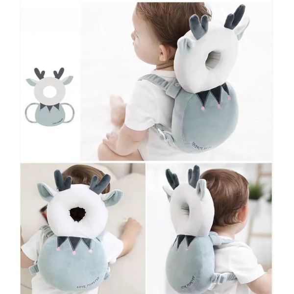 Baby head protection backpack pillow for toddlers, cushioned anti-fall safety pad with high elasticity and breathability
