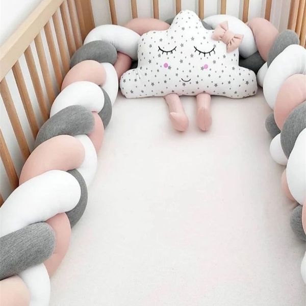 Bed Braid Knot Pillow Cushion Tresse De Lit Protector Cot Bumper Room Decor Crib Bedding Set 220531

Rewritten as:
Braided bed pillow cushion, lit protector, cot bumper, room decor, and crib bedding set 220531