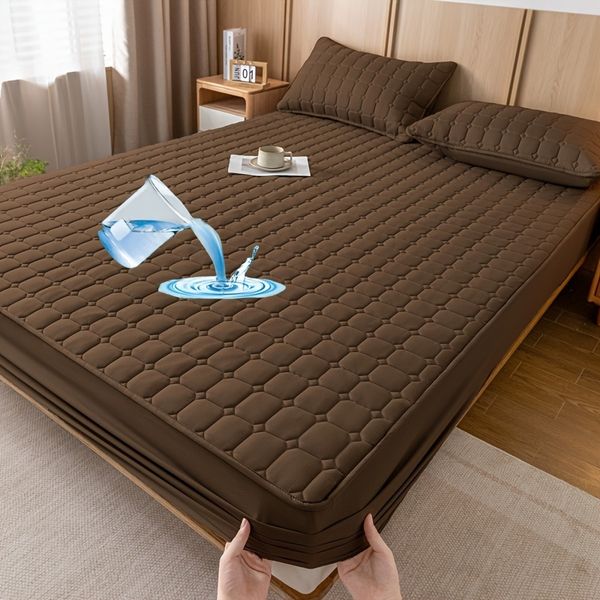 Deep Pocket Waterproof Quilted Mattress Protector Soft Breathable and hine Washable Fabric 11.8 Inch Envelope Style 100gsm Weight ph645 C4