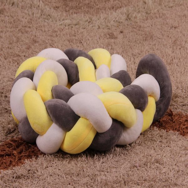 Denmark INS Fence Knit Crib Knot Cushion Pillow Sleeping Support Baby Bed Crib Fence Bumper Kid Room Decoration Toys