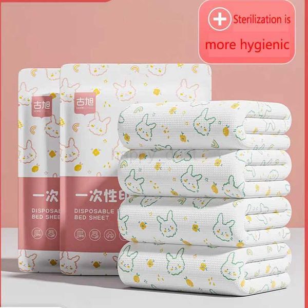 Disposable bed sets for travel including duvet covers, pillowcases, and isolation sheets in 2-4 piece hotel supply options