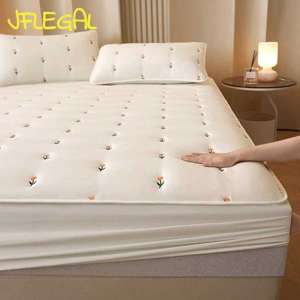 JFLEGAL's 2023 washable cotton bed sheets with anti-slip protective cover, available in single and double sizes, feature a thickened design for enhanced comfort