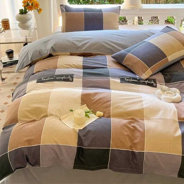 Kawaii Bear Printed Bed Set Floral Duvet Cover Pillowcase Bedding Set Cute Dinosaur Bed Linen Sheet Quilt Full Queen King SizeC241218