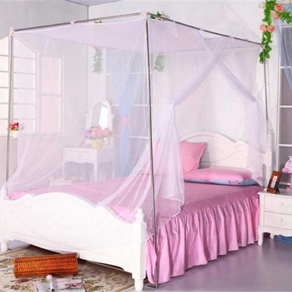 Lace mosquito net tent for summer, repelling flies and insects on twin, king, or student beds