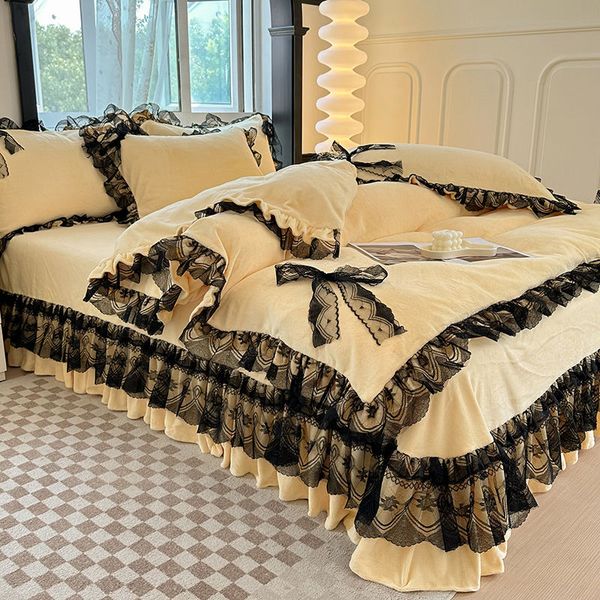 Luxurious winter flannel bedding for women and kids, featuring a princess castle design, machine washable with free shipping