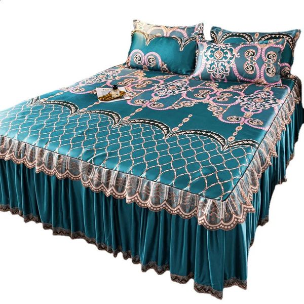 modern royal blue bedding set with cool washable sheets featuring elastic bands for large sizes