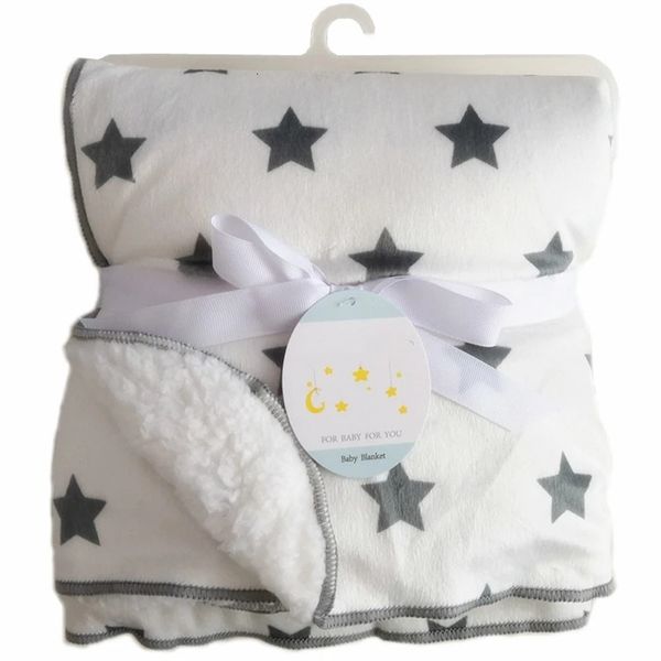 New thick coral fleece swaddle blankets for baby boys and girls, perfect for strollers and newborn bedding