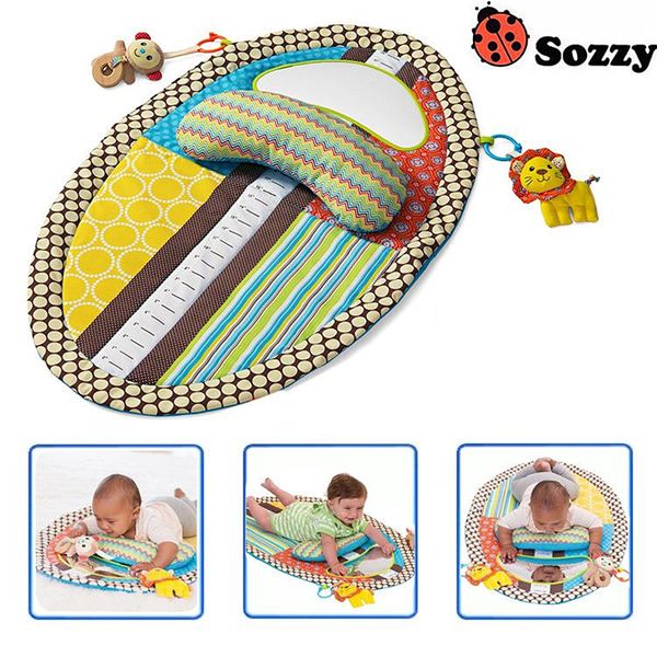 Sozzy Baby Play Mat featuring adorable plush animal dolls, a spacious crawling blanket for multifunctional fun