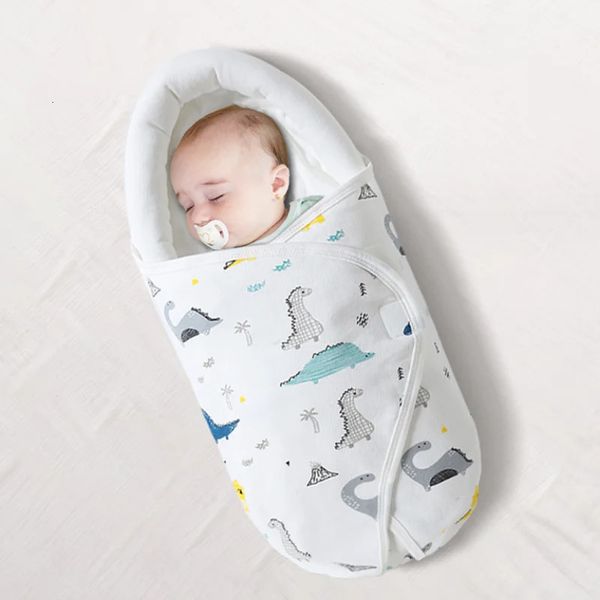Ultra-soft warm baby sleeping bag in pure cotton for infant boys and girls