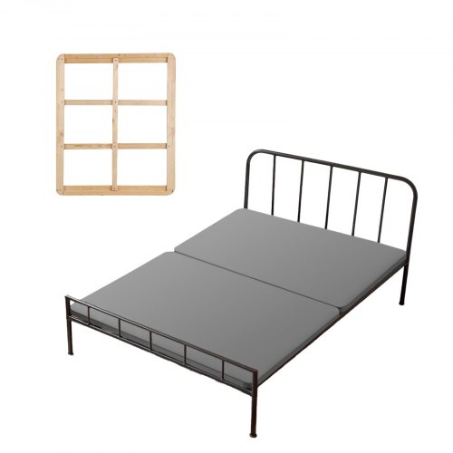 VEVOR Full Size Bunkie Board, 1.5-inch bed slats with durable 200D Oxford fabric, wooden mattress foundation for full beds, simple assembly for mattress support